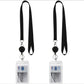 Set aus schwarzem Lanyard und wasserdichtem Ausweishalter