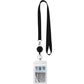 Set aus schwarzem Lanyard und wasserdichtem Ausweishalter