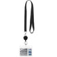 Set aus schwarzem Lanyard und wasserdichtem Ausweishalter