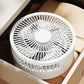 3-in-1-Tischventilator mit Kosmetikspiegel und Nachtlicht