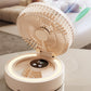 3-in-1-Tischventilator mit Kosmetikspiegel und Nachtlicht