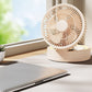 3-in-1-Tischventilator mit Kosmetikspiegel und Nachtlicht