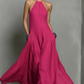 Elegantes, ärmelloses Neckholder-Maxikleid für Damen