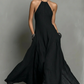 Elegantes, ärmelloses Neckholder-Maxikleid für Damen