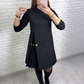 Elegantes Kleid mit langen Ärmeln und Plissee