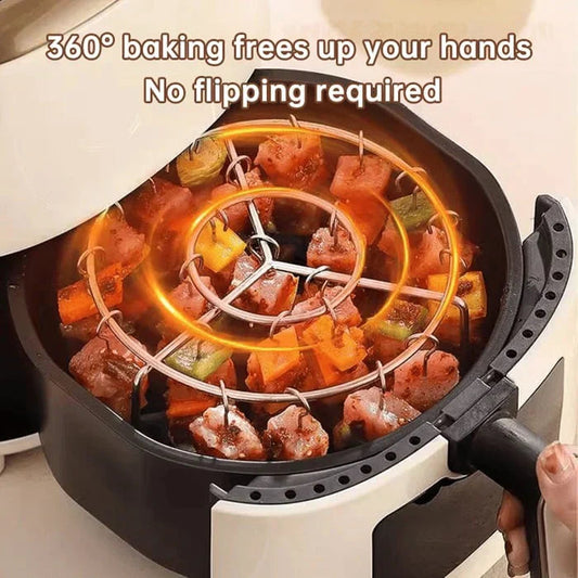 🥩 Heißluftfritteuse mit vertikalem Grill für Barbecue und Kebab + kostenlose hitzebeständige Handschuhe🍤