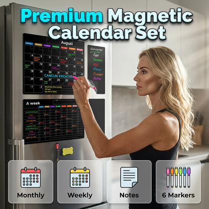 🌈Magnetische Kalendertafel mit abwischbaren Stiften