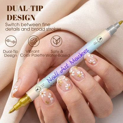 💅Nagelkunst-Stift-Set mit zwei Spitzen