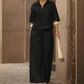 Set aus Freizeit-Oberteil und Hose mit weitem Bein für Damen