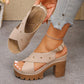 Plateau-Sandalen mit Blockabsatz für den Sommer