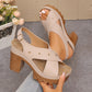 Plateau-Sandalen mit Blockabsatz für den Sommer