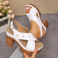 Plateau-Sandalen mit Blockabsatz für den Sommer