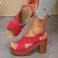 Plateau-Sandalen mit Blockabsatz für den Sommer