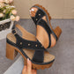 Plateau-Sandalen mit Blockabsatz für den Sommer
