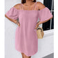 🔥HEISSER VERKAUF 50% RABATT!👗 Elegantes unifarbenes Minikleid für Damen