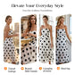 👗 50% RABATT! ✨ Elegantes Trägerloses Tupfen-Stufenkleid – Fließender Stoff, Schmeichelhafter Schnitt & Perfekt Für Einen Romantischen Sommerlook ☀️