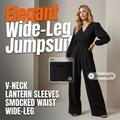 💥 2026 TREND ✨ Chic Palazzo Jumpsuit mit langen Ärmeln 👗 femininer V-Ausschnitt & edler Look für Tag & Abend