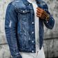 📢🎉50%Rabatt!!!🛍️✨Herren-Freizeit-Denimjacke im Used-Look mit Vintage-Wäsche