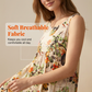 Ärmelloses Maxikleid mit Blumenmuster