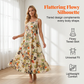 Ärmelloses Maxikleid mit Blumenmuster