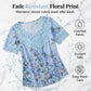 Damen-T-Shirt mit Rundhalsausschnitt und Spitzenbesatz