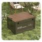 🏕️ Zusammenklappbare Camping-Aufbewahrungsbox mit Holzdeckel – 30L Organizer und Tisch in einem
