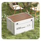 🏕️ Zusammenklappbare Camping-Aufbewahrungsbox mit Holzdeckel – 30L Organizer und Tisch in einem