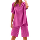 2-teiliges Outfit-Set aus Baumwolle und Leinen für Damen