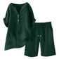 2-teiliges Outfit-Set aus Baumwolle und Leinen für Damen