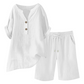 2-teiliges Outfit-Set aus Baumwolle und Leinen für Damen
