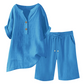 2-teiliges Outfit-Set aus Baumwolle und Leinen für Damen