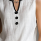 Set aus ärmellosem Oberteil mit Kontrastbesatz und weit geschnittener Hose für Damen