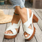 Damen Plateau-Sandalen mit gekreuzten Riemen