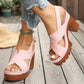 Damen Plateau-Sandalen mit gekreuzten Riemen