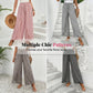 Damenhose mit geraffter Taille, weitem Bein und Schlitz