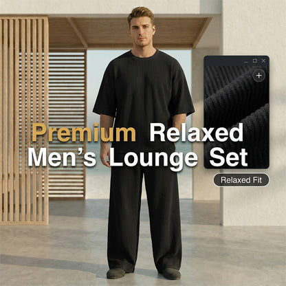 🧍‍♂️Herren Lounge-Set im Plissee-Look – Bequemes Freizeit-Outfit aus weichem Rippstoff für Zuhause & unterwegs 🌟✨