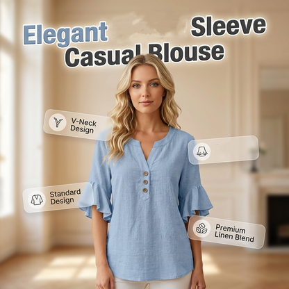 ✨ Zeitlos elegant: Einfarbiges V-Ausschnitt-Top – lässig, bequem & vielseitig für jeden Tag