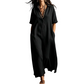 🌺Damen elegantes Baumwoll-Leinen Kurzarm-Reverskleid