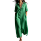 🌺Damen elegantes Baumwoll-Leinen Kurzarm-Reverskleid