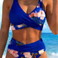 ✨ Hochtailliertes Blumen-Bikini-Set mit Wickel-Bikinitop | Strand- & Pooloutfit, figurbetonend