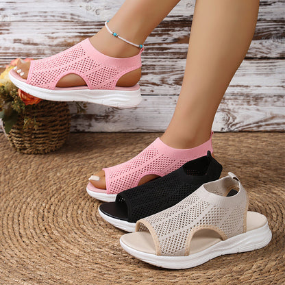 👡 Atmungsaktive Netzgewebe-Sandalen mit offener Zehenpartie für Damen | Bequem & leicht