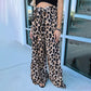 Modische Hose mit weitem Bein und Leopardenprint