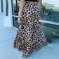 Modische Hose mit weitem Bein und Leopardenprint