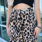 Modische Hose mit weitem Bein und Leopardenprint