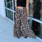 Modische Hose mit weitem Bein und Leopardenprint