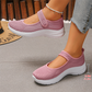 👟 Bequeme Plateausneaker mit verstellbarem Riemchen – rutschfest & modisch