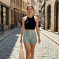 ☀️🩳Sommer-Shorts für Damen mit hoher Taille und Streifenmuster