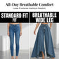 👖 Damen Hochtaillierte Weitbein-Jeans mit High-Low-Saum – moderner Look, figurschmeichelnd & vielseitig kombinierbar