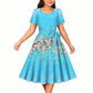 🔥 A-Linien-Kleid für Damen mit Blumenmuster