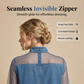 👗 Lantern Sleeve Faux Collar Denim Kleid – femininer Look mit Fake-Kragen, weiten Ärmeln & figurschmeichelndem Denim-Schnitt